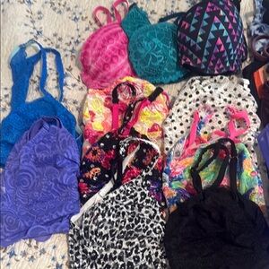 PINK Victoria's Secret Colorful Bra Collection 16 different colors and styles